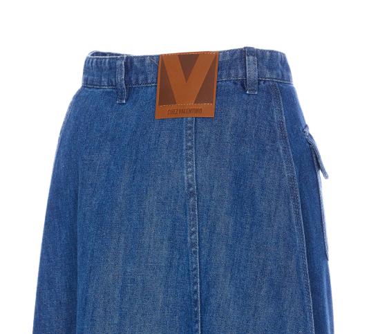 25SS 발렌티노 가라바니 미디 스커트 DD18L94C 558 Blue - VALENTINO GARAVANI