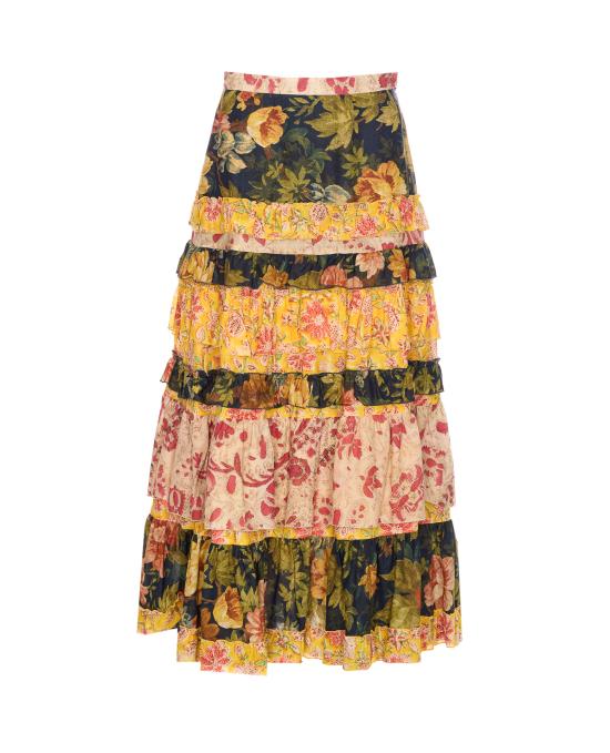 25SS 발렌티노 가라바니 미디 스커트 RACG6977 M12 MultiColour