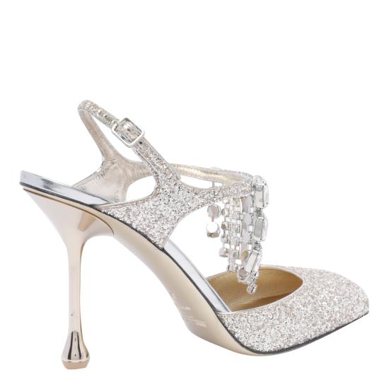 25SS 지미추 힐/펌프스 VERITY 95 GKNSAND CRYSTAL Silver - JIMMY CHOO