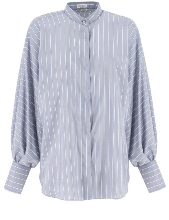 25SS 브루넬로 쿠치넬리 셔츠 MH770MP116 C003 C003 AZZURRO BIANCO