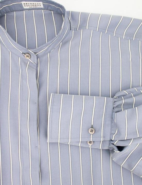 25SS 브루넬로 쿠치넬리 셔츠 MH770MP116 C003 C003 AZZURRO BIANCO - BRUNELLO CUCINELLI