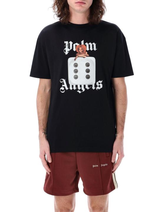 25SS 팜앤젤스 반팔 티셔츠 PMAA001S25JER00B 1003 BLACK