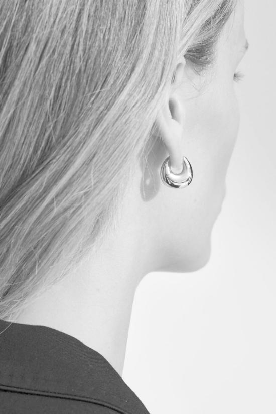  톰우드 이어링 실버 스몰 보아 후프 실버 - TOM WOOD