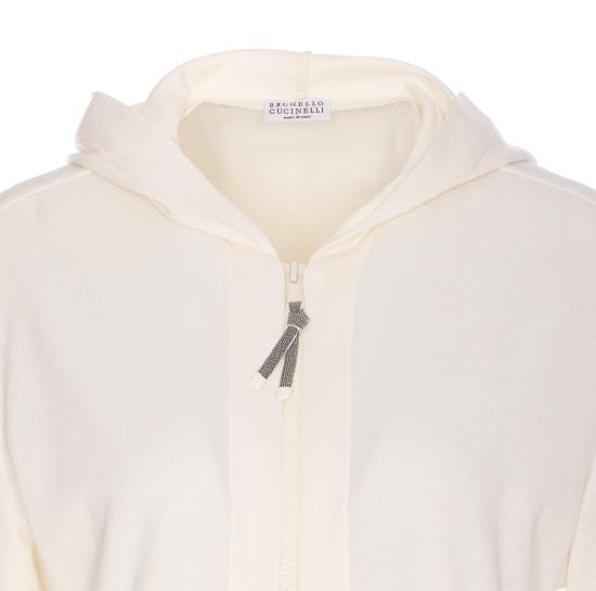 25SS 브루넬로 쿠치넬리 후드 티셔츠 MD828SB806 C8329 White - BRUNELLO CUCINELLI