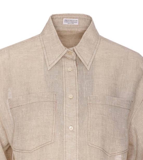 25SS 브루넬로 쿠치넬리 셔츠 MM633RD646 C200 Beige - BRUNELLO CUCINELLI