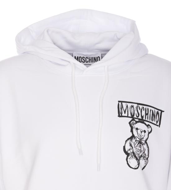 24FW 모스키노 후드 티셔츠 1725 7028 1001 White - MOSCHINO