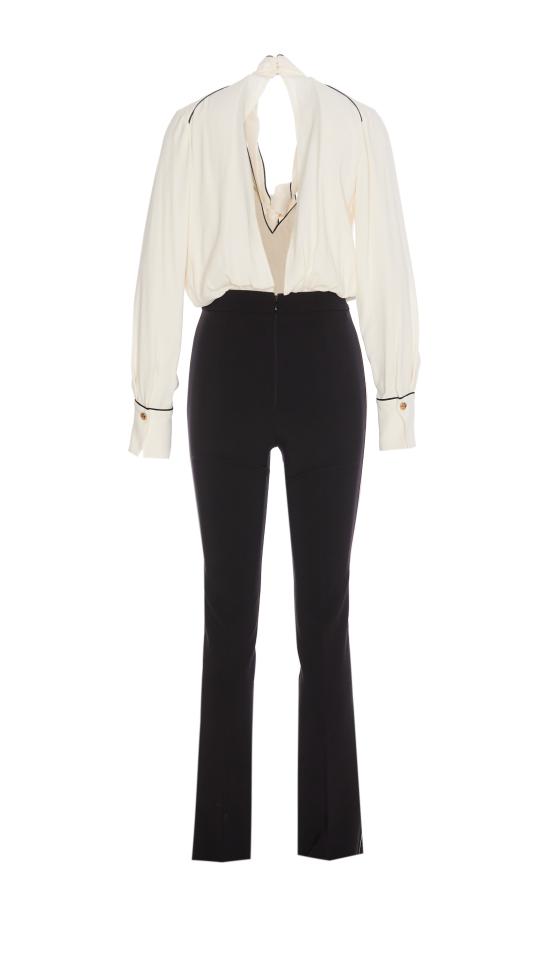 25SS 엘리자베타프랜치 스트레이트 팬츠 TU04251E2 E84 White - ELISABETTA FRANCHI