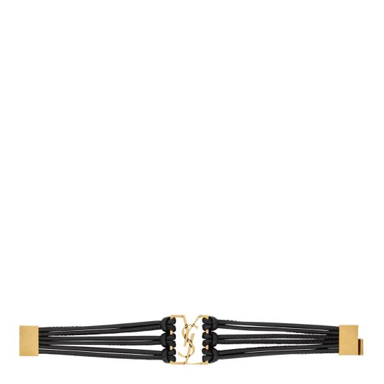 24FW 생로랑 팔찌 802127 AAB371000 Black - SAINT LAURENT