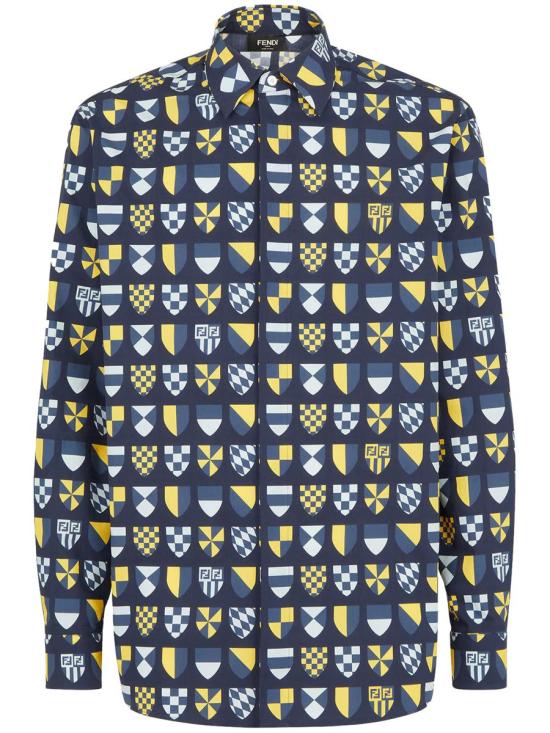 25FW 펜디 긴팔 셔츠 FS1319 AU76 F0QG3 BLU NAVY BLUE