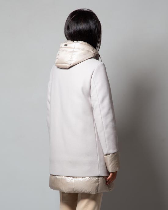 24FW 에르노 에코울 & 나일론 울트라라이트 A-셰이프 PI001966D 33344 1985 BEIGE - HERNO