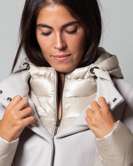 24FW 에르노 에코울 & 나일론 울트라라이트 A-셰이프 PI001966D 33344 1985 BEIGE - HERNO