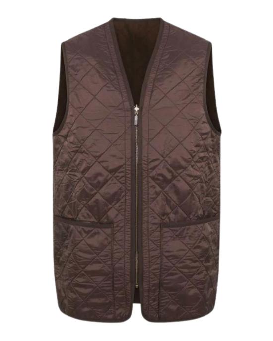 25FW 바버 폴라퀼트 지퍼인 라이너 MLI0002 BR71 MARRONE