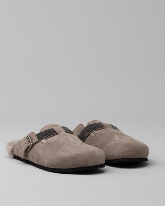 24FW 브루넬로 쿠치넬리 뮬/슬리퍼 MZSFG2552 C5859 GHIACCIO - BRUNELLO CUCINELLI