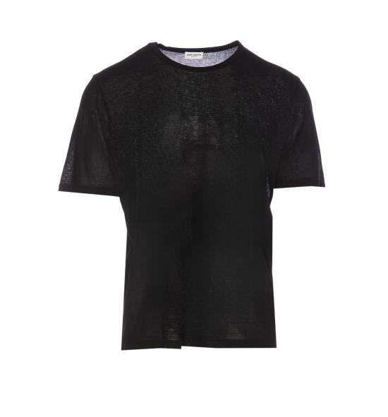 24FW 생로랑 반팔 티셔츠 749102 Y37IL1000 Black