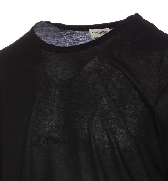 24FW 생로랑 반팔 티셔츠 749102 Y37IL1000 Black - SAINT LAURENT