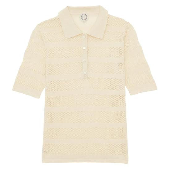  이네스 드 라 프레상쥬 탑 Ines De La Fressange Simon 리넨  베이지 - INES DE LA FRESSANGE