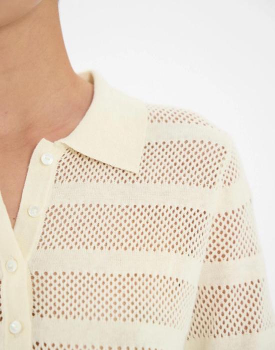  이네스 드 라 프레상쥬 탑 Ines De La Fressange Simon 리넨  베이지