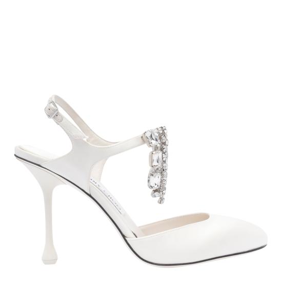 25SS 지미추 힐/펌프스 VERITY 95 GKOIVORY CRYSTAL White