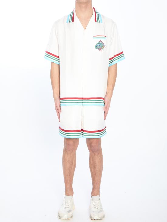 25SS 카사블랑카 반팔 셔츠 MS25SH00306 WHITE - CASABLANCA