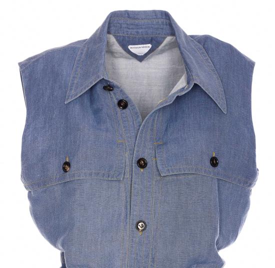 25SS 보테가베네타 숏 원피스 807860 V4CX04000 Blue - BOTTEGA VENETA