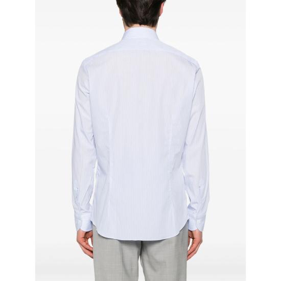 25SS 마짜렐리 긴팔 셔츠 B135 23 2085 BLUE WHITE - MAZZARELLI