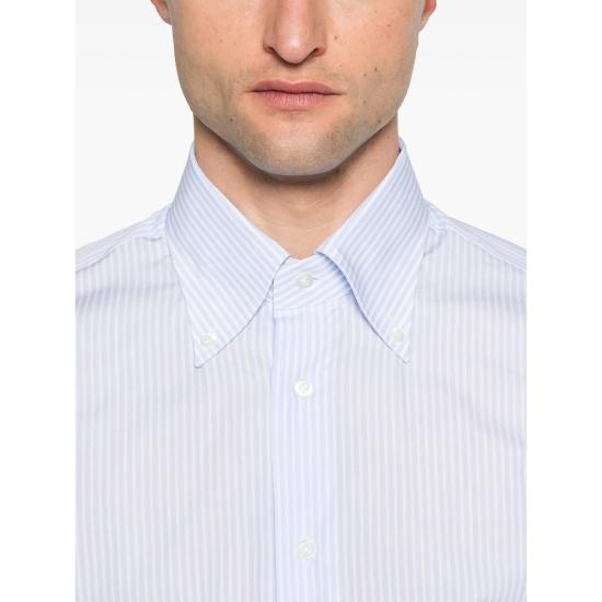 25SS 마짜렐리 긴팔 셔츠 B135 23 2085 BLUE WHITE - MAZZARELLI