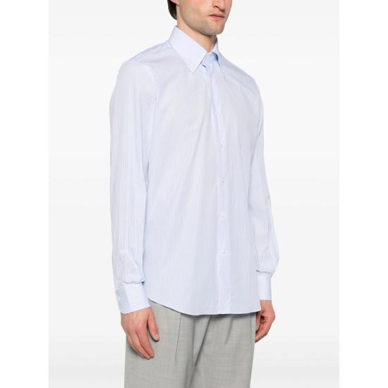 25SS 마짜렐리 긴팔 셔츠 B135 23 2085 BLUE WHITE - MAZZARELLI