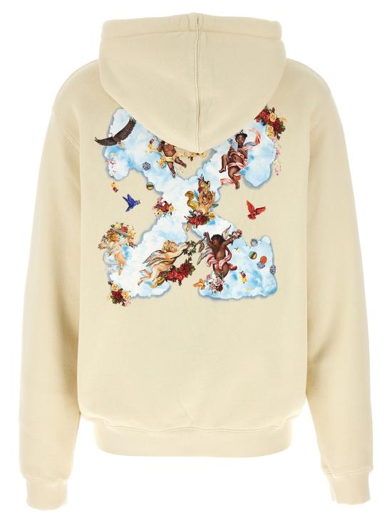 25SS 오프화이트 후드 티셔츠 OWBB035S25FLE0020B100B10 White - OFF WHITE