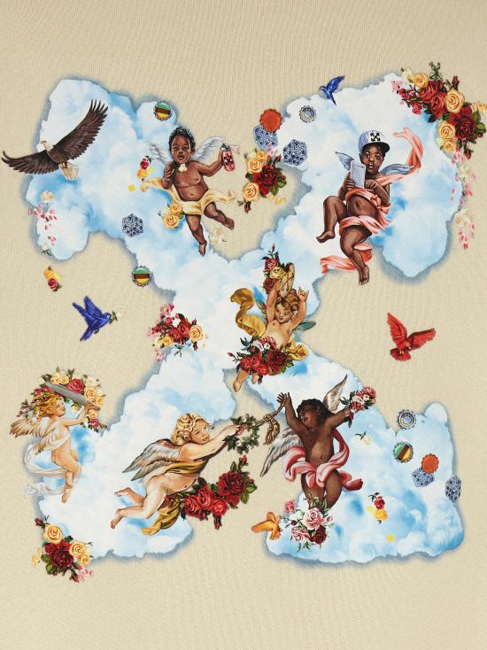 25SS 오프화이트 후드 티셔츠 OWBB035S25FLE0020B100B10 White - OFF WHITE