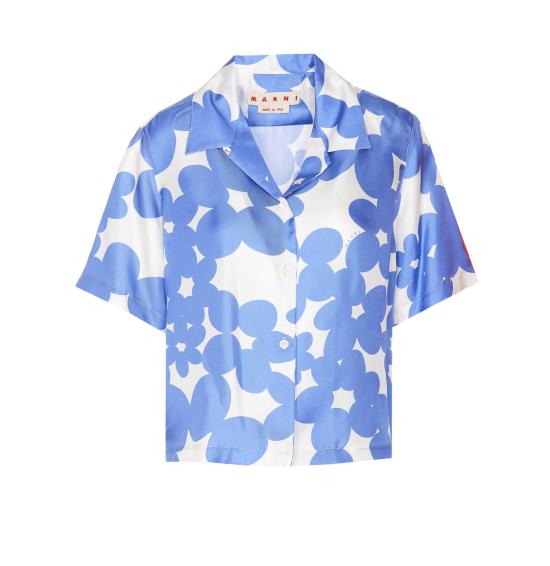 25SS 마르니 블라우스 CAMA0615S0 UTSG26DIB26 Blue