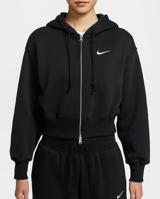  나이키 피닉스 플리스 크롭 후드 집업 HJ0941 010 DOM