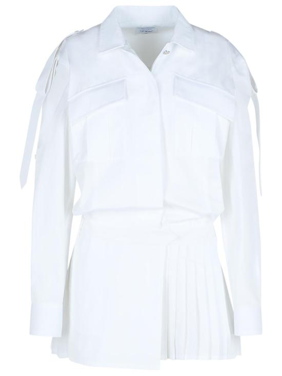 25SS 오프화이트 숏 원피스 OWDG00AS25FAB0010110 White