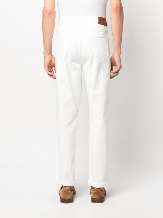  브루넬로 쿠치넬리 스트레이트 팬츠 M277PD3210C7210 Cream - BRUNELLO CUCINELLI