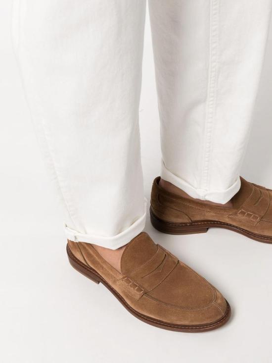  브루넬로 쿠치넬리 스트레이트 팬츠 M277PD3210C7210 Cream - BRUNELLO CUCINELLI