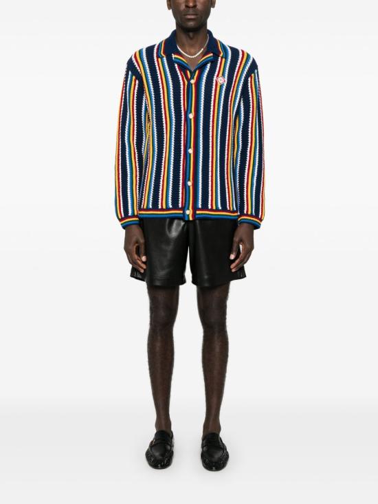 25SS 카사블랑카 긴팔 셔츠 MPS25KW836 01NAVY Blue - CASABLANCA