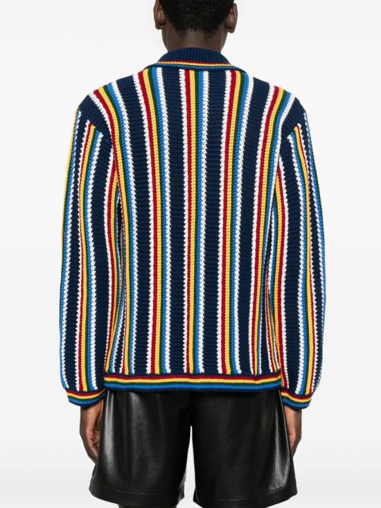 25SS 카사블랑카 긴팔 셔츠 MPS25KW836 01NAVY Blue - CASABLANCA