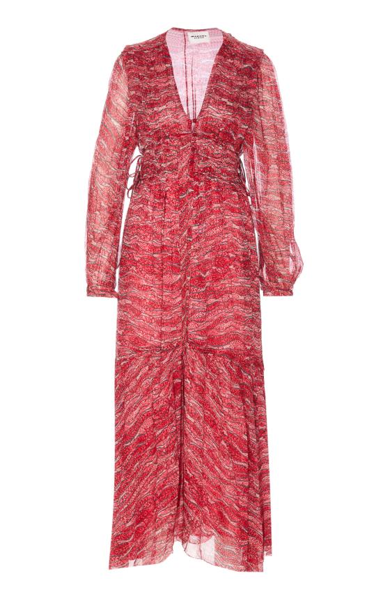 25SS 이자벨마랑에뚜왈 미디 원피스 RO0668FA C1J07E70RD Red