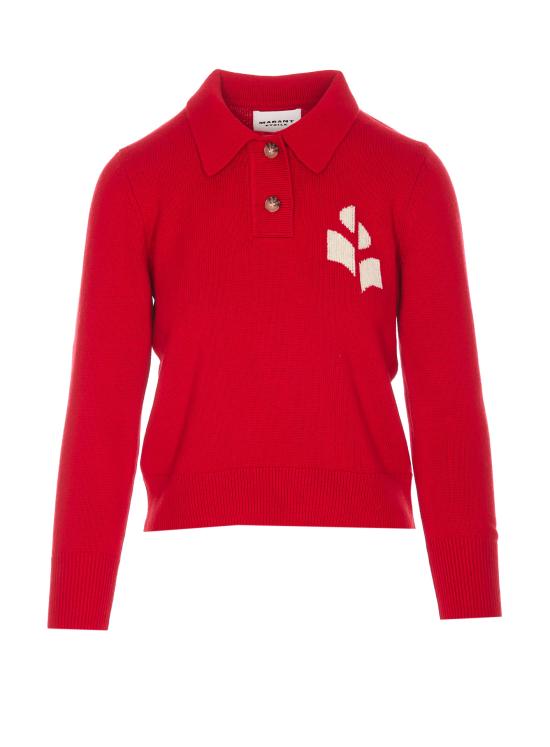 25SS 이자벨마랑에뚜왈 폴로 티셔츠 PU0314FA A1X05E11PR Red