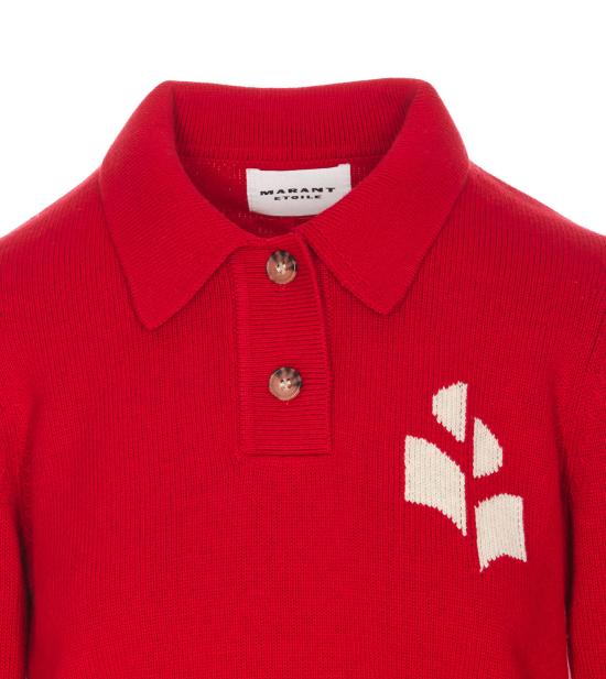 25SS 이자벨마랑에뚜왈 폴로 티셔츠 PU0314FA A1X05E11PR Red - ISABEL MARANT ETOILE