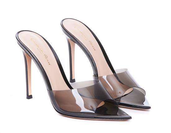 25SS 지안비토로시 뮬/슬리퍼 G11900 15RIC GSVFUNE Black - GIANVITO ROSSI