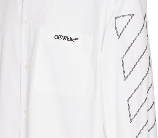 25SS 오프화이트 셔츠 OMGE004S25FAB002 0110 White - OFF WHITE