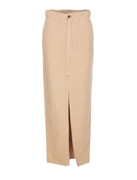 25SS 브루넬로 쿠치넬리 미디 스커트 ML996G3822 C2910 Beige