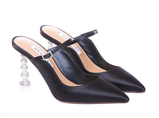 24FW 아쿠아주라 드레스 슈즈 SBYHIGM0 SAT000 Black - AQUAZZURA