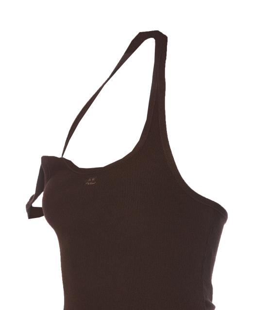 24FW 쿠레쥬 미디 원피스 424MRO484FI0001 1983 Brown - COURREGES