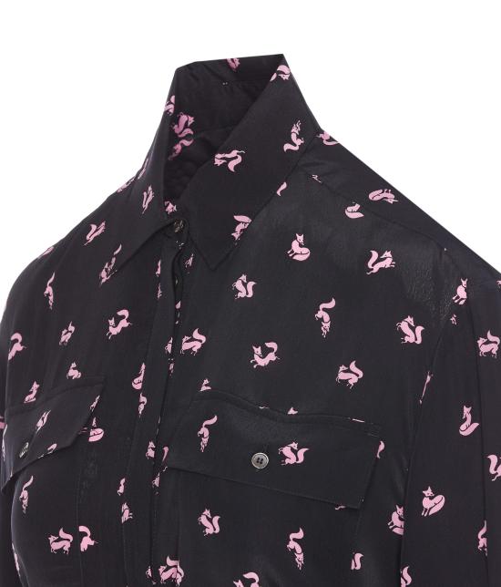 24FW 메종키츠네 미디 원피스 NW01617WF4033 P199 Black - MAISON KITSUNE