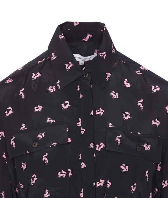 24FW 메종키츠네 미디 원피스 NW01617WF4033 P199 Black - MAISON KITSUNE