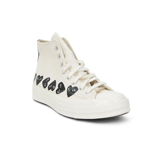 25SS 꼼데가르송 플레이 X 컨버스 스니커즈 AZ K127 001 White - COMME DES GARCONS PLAY CONVERSE
