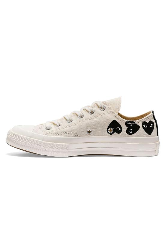 25SS 꼼데가르송 플레이 X 컨버스 스니커즈 AZ K126 001 White - COMME DES GARCONS PLAY CONVERSE