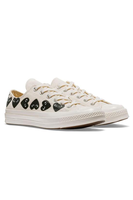 25SS 꼼데가르송 플레이 X 컨버스 스니커즈 AZ K126 001 White - COMME DES GARCONS PLAY CONVERSE