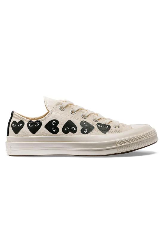 25SS 꼼데가르송 플레이 X 컨버스 스니커즈 AZ K126 001 White